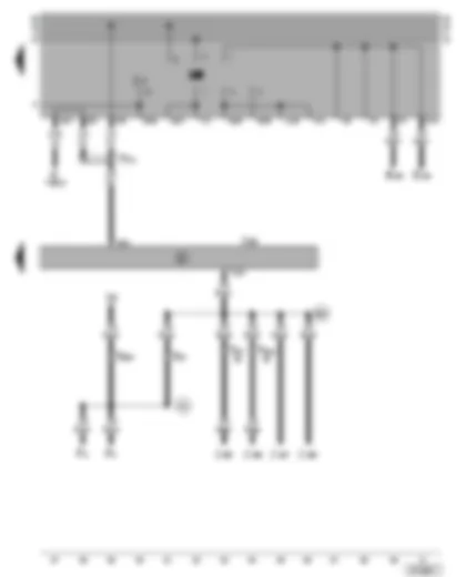 Wiring Diagram  VW GOLF CABRIOLET 1999 - Anti-theft alarm system control unit