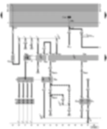 Wiring Diagram  VW GOLF CABRIOLET 2002 - Motronic control unit - ignition system - coolant temperature sender