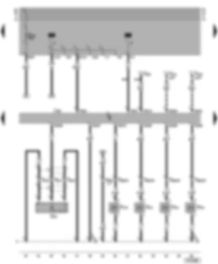 Wiring Diagram  VW GOLF CABRIOLET 2002 - Motronic control unit - knock sensor - injectors
