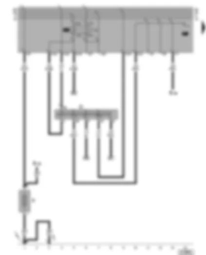 Wiring Diagram  VW GOLF CABRIOLET 1999 - Battery - ignition/starter switch - X contact relief relay