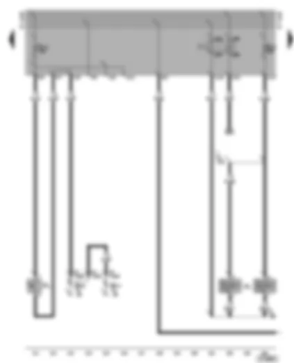 Wiring Diagram  VW GOLF CABRIOLET 2000 - Reversing light - dual tone horn