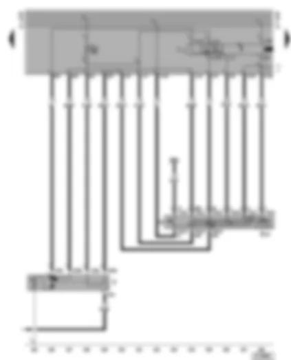 Wiring Diagram  VW GOLF CABRIOLET 2000 - Windscreen washer/wiper system