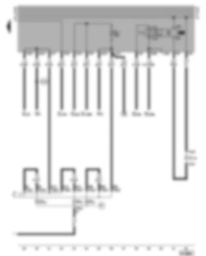 Wiring Diagram  VW GOLF CABRIOLET 1998 - Right tail light