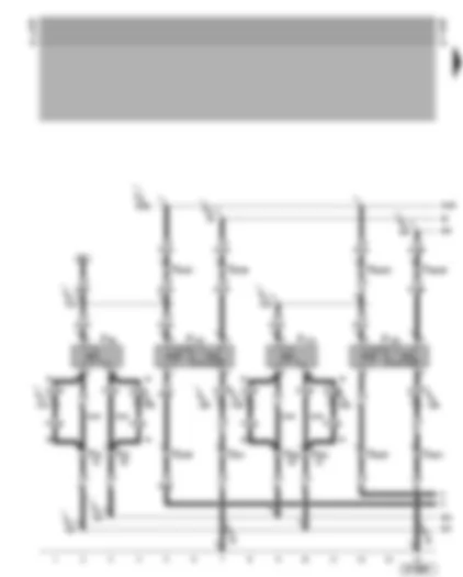 Wiring Diagram  VW GOLF CABRIOLET 2002 - Central locking actuator - central locking switch