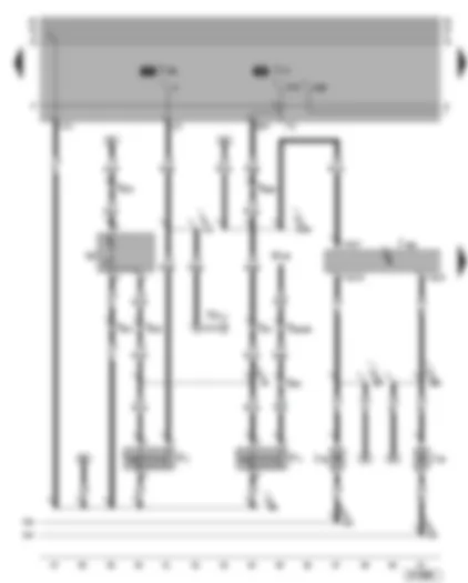 Wiring Diagram  VW GOLF CABRIOLET 2002 - Anti-theft alarm system control unit - door contact switch - front interior light