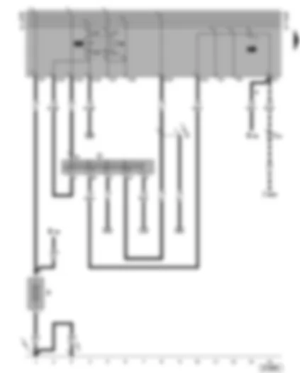 Wiring Diagram  VW GOLF CABRIOLET 2002 - Battery - ignition/starter switch - X-contact relief relay
