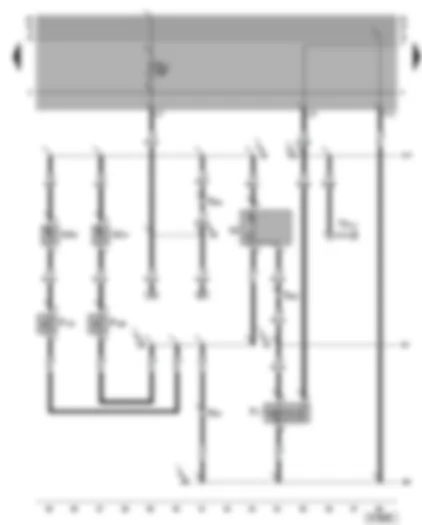 Wiring Diagram  VW GOLF CABRIOLET 2002 - Driver door contact switch - front interior light - illuminated vanity mirror