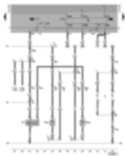 Wiring Diagram  VW GOLF CABRIOLET 2002 - Front passenger door contact switch - left door warning lamp - right door warning lamp - side lights and radio buzzer