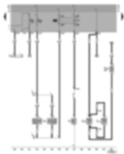 Wiring Diagram  VW GOLF CABRIOLET 2002 - Horn plate - dual tone horn relay - dual tone horn - heated washer jets