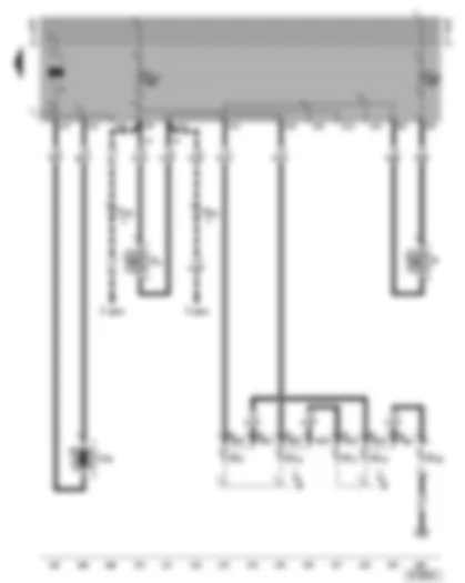 Wiring Diagram  VW GOLF CABRIOLET 2002 - Reversing light switch - reversing light - brake light switch - brake light - washer pump