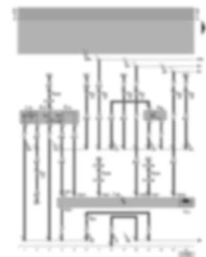 Wiring Diagram  VW GOLF CABRIOLET 2002 - Front left electric window control unit - front left electric window motor - front left electric window switch - front right electric window switch (driver)