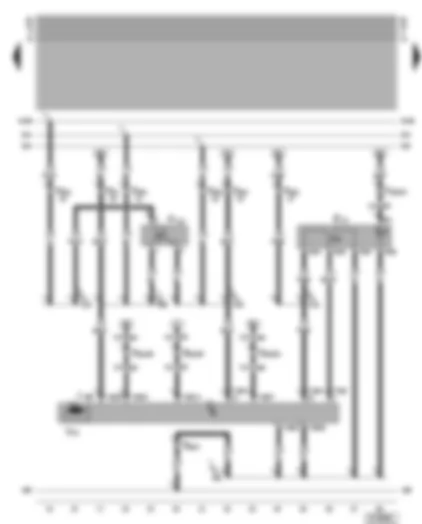 Wiring Diagram  VW GOLF CABRIOLET 2002 - Front right electric window control unit - front right electric window switch - central locking switch (front passenger