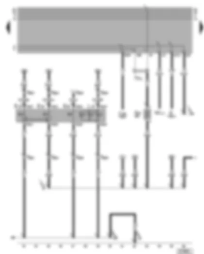 Wiring Diagram  VW GOLF CABRIOLET 2002 - Rear left electric window switch (driver) - rear right electric window switch (driver)