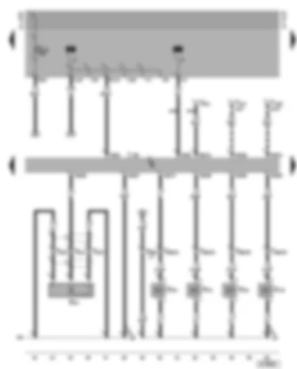 Wiring Diagram  VW GOLF CABRIOLET 2002 - Motronic control unit - knock sensor - injectors