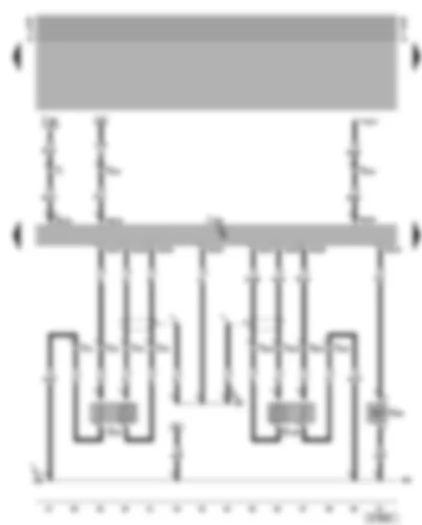 Wiring Diagram  VW GOLF CABRIOLET 2002 - Motronic control unit - lambda probes - active charcoal filter system solenoid valve