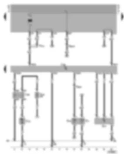 Wiring Diagram  VW GOLF CABRIOLET 2002 - Motronic control unit - air mass meter - secondary air pump motor - secondary air pump relay - coolant temperature sender