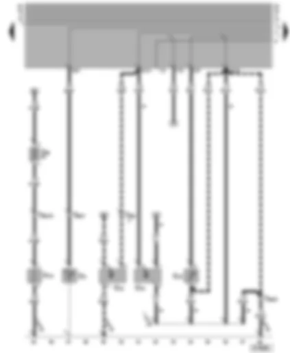 Wiring Diagram  VW GOLF CABRIOLET 2002 - Speedometer sender - coolant shortage indicator sender - oil temperature sender - heater element for crankcase breather