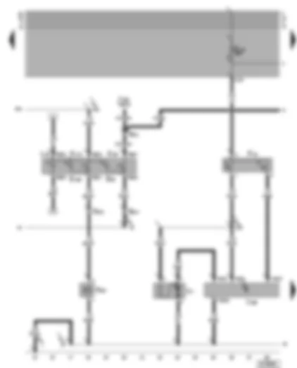 Wiring Diagram  VW GOLF CABRIOLET 2002 - Radiator fan control unit - air conditioner switch - fresh air/air recirculation flap switch - radiator fan thermal switch - radiator fan