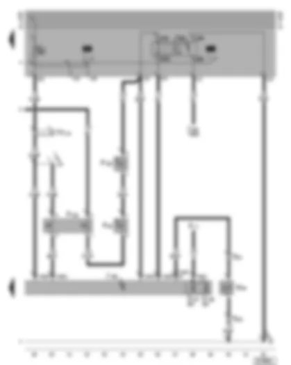 Wiring Diagram  VW GOLF CABRIOLET 2002 - Radiator fan control unit - air conditioner switch-off thermal switch - air conditioner pressure switch - ambient temperature switch - air conditioner magnetic coupling