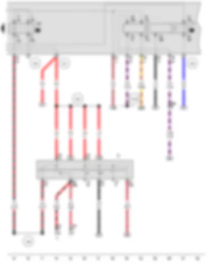Wiring Diagram  VW GOLF CITY 2006 - Ignition/starter switch - Fuel pump relay - X-contact relief relay