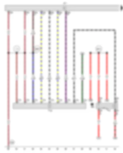 Wiring Diagram  VW GOLF CITY 2008 - Multifunction switch - Automatic gearbox control unit - Starter inhibitor relay 2