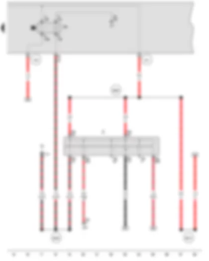 Wiring Diagram  VW GOLF CITY 2010 - Ignition/starter switch - X-contact relief relay
