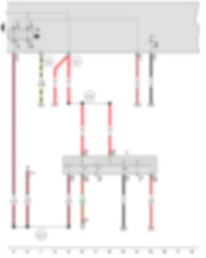 Wiring Diagram  VW GOLF CITY 2008 - Ignition/starter switch - Fuel pump relay - X-contact relief relay