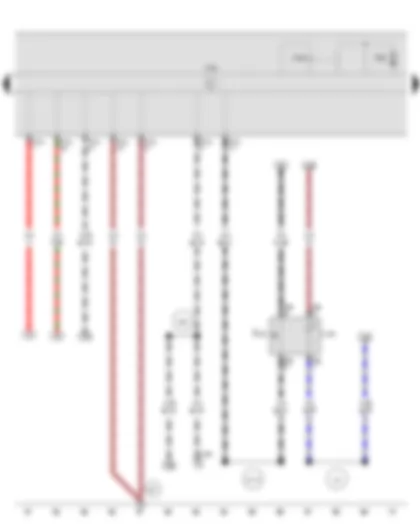 Wiring Diagram  VW GOLF CITY 2008 - Traction control system switch - ABS control unit - ABS return flow pump relay - Switches and instruments regulator illumination bulb - ABS return flow pump