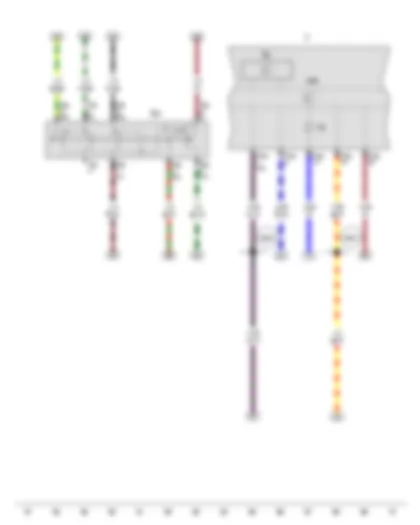 Wiring Diagram  VW GOLF CITY 2008 - Intermittent wiper switch - Rev. counter - Control unit in dash panel insert - Dash panel insert - Alternator warning lamp