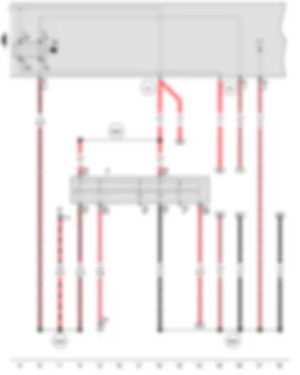 Wiring Diagram  VW GOLF CITY 2010 - Ignition/starter switch - X-contact relief relay