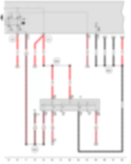Wiring Diagram  VW GOLF CITY 2010 - Ignition/starter switch - X-contact relief relay