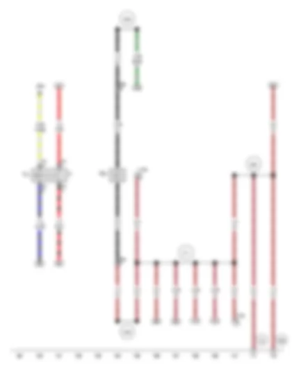 Wiring Diagram  VW GOLF CITY 2010 - Brake light switch - Brake pedal switch - Front left brake pad wear sender