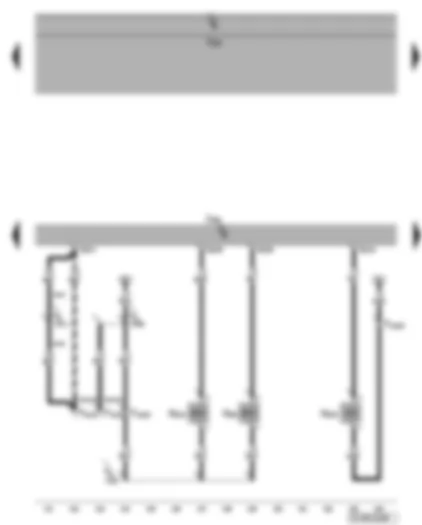 Wiring Diagram  VW GOLF PLUS 2006 - Engine control unit - active charcoal filter system solenoid valve - fuel pressure regulating valve - intake manifold flap valve