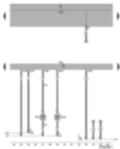 Wiring Diagram  VW GOLF PLUS 2006 - Engine control unit - radiator outlet coolant temperature sender - exhaust temperature sender