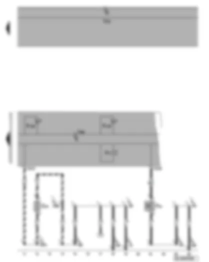 Wiring Diagram  VW GOLF PLUS 2009 - Kontrollleuchte für Reifendruckkontrollanzeige - Kontrollleuchte für ESP und ASR - Warnkontakt für Bremsflüssigkeitsstand - Geber für Bremsbelagverschleiß vorne links