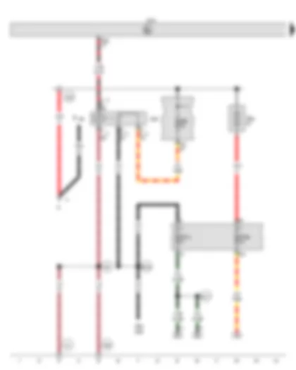 Wiring Diagram  VW GOLF PLUS 2014 - Terminal 15 voltage supply relay - Fuse 5 in fuse holder A - Fuse 13 on fuse holder C - Fuse 50 on fuse holder C