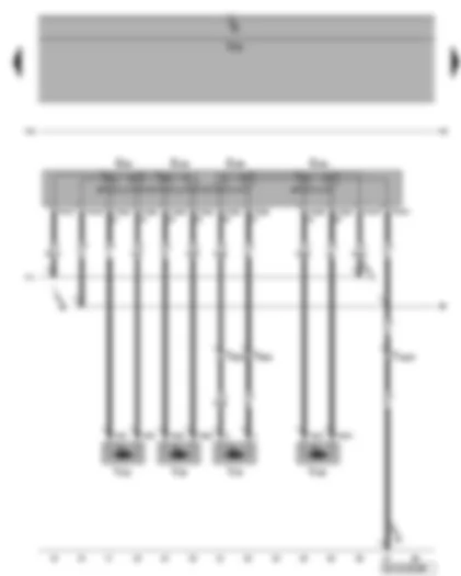 Wiring Diagram  VW GOLF PLUS 2010 - Driver seat longitudinal adjustment - driver seat height adjustment - driver seat backrest adjustment - seat rake adjustment