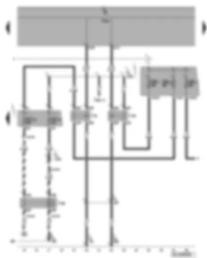 Wiring Diagram  VW GOLF PLUS 2014 - Auxiliary heater operation relay - X-contact relief relay - terminal 15 voltage supply relay