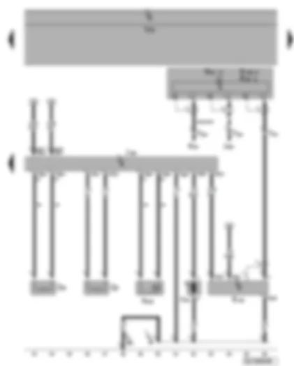 Wiring Diagram  VW GOLF PLUS 2009 - Auxiliary heater control unit - remote control receiver for auxiliary coolant heater - metering pump - fuel pre-heating heater element - glow plug with flame monitor - fuel shut-off valve