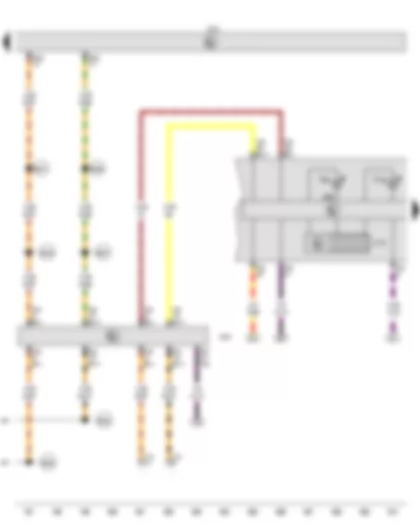 Электросхемa  VW GOLF PLUS 2010 - Многофункциональный дисплей - Блок управления комбинации приборов - Диагностический интерфейс шин данных