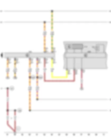 Wiring Diagram  VW GOLF PLUS 2012 - Multifunction indicator - Control unit in dash panel insert - Data bus diagnostic interface