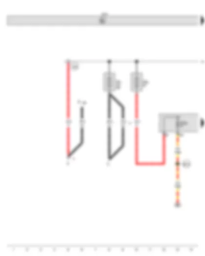 Wiring Diagram  VW GOLF PLUS 2014 - Fuse 1 in fuse holder A - Fuse 5 in fuse holder A - Fuse 20 on fuse holder C