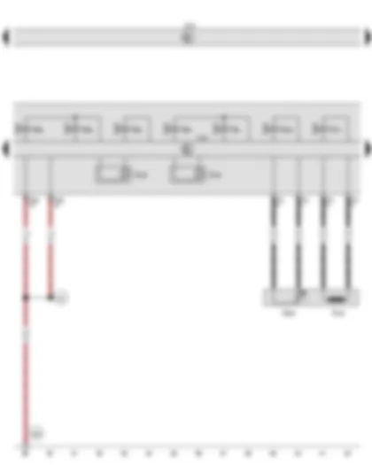 Wiring Diagram  VW GOLF PLUS 2014 - Gearbox input speed sender - Automatic gearbox hydraulic pressure sender 1 - Automatic gearbox hydraulic pressure sender 2 - Clutch temperature sender - Mechatronic unit for dual clutch gearbox - Solenoid valve 1 - Solenoid valve 2 - Solenoid valve 4 - Solenoid valve 5 - Automatic gearbox pressure regulating valve 5 - Automatic gearbox pressure regulating valve 6