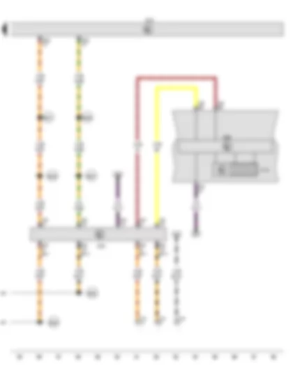 Wiring Diagram  VW GOLF PLUS 2012 - Multifunction indicator - Control unit in dash panel insert - Data bus diagnostic interface