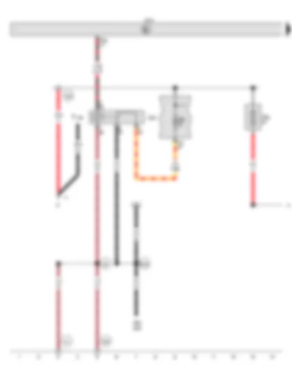 Wiring Diagram  VW GOLF PLUS 2014 - Terminal 15 voltage supply relay - Fuse 8 in fuse holder A