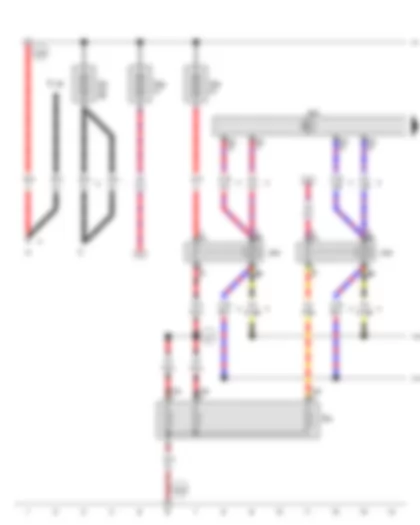 Wiring Diagram  VW GOLF PLUS 2014 - Low heat output relay - High heat output relay - Engine control unit - Fuse 1 in fuse holder A - Fuse 4 in fuse holder A - Fuse 6 in fuse holder A - Auxiliary air heater element