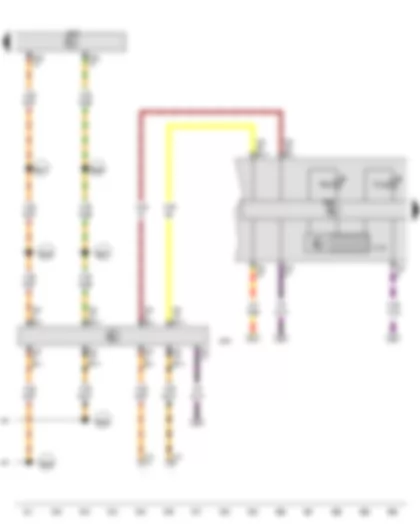 Wiring Diagram  VW GOLF PLUS 2014 - Multifunction indicator - Control unit in dash panel insert - Data bus diagnostic interface