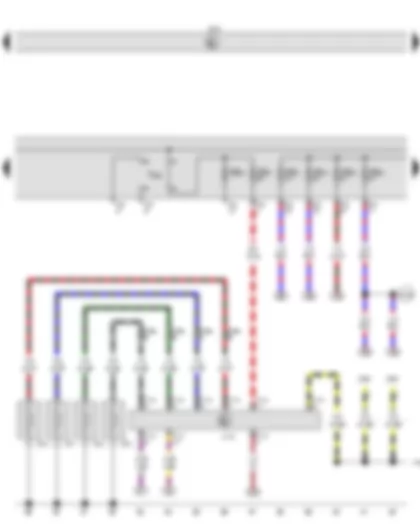 Wiring Diagram  VW GOLF PLUS 2012 - Automatic glow period control unit - Glow plug 1 - Glow plug 2 - Glow plug 3 - Glow plug 4 - Push-in bridge