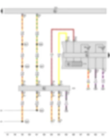 Wiring Diagram  VW GOLF PLUS 2013 - Multifunction indicator - Control unit in dash panel insert - Data bus diagnostic interface