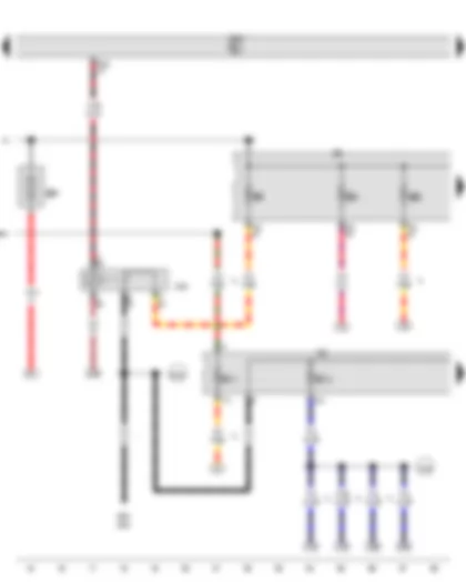 Wiring Diagram  VW GOLF PLUS 2011 - Terminal 15 voltage supply relay - Fuse 5 in fuse holder A - Fuse holder B - Fuse holder C